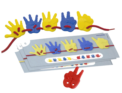 JEU MINILAND ACTIVITY HANDS 36 PIÈCES + 5 LACETS